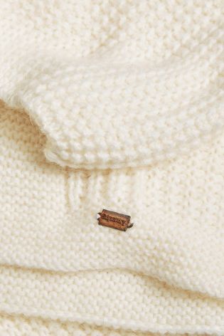 Superdry Cream Bell Sleeve Mohair Cable Knit